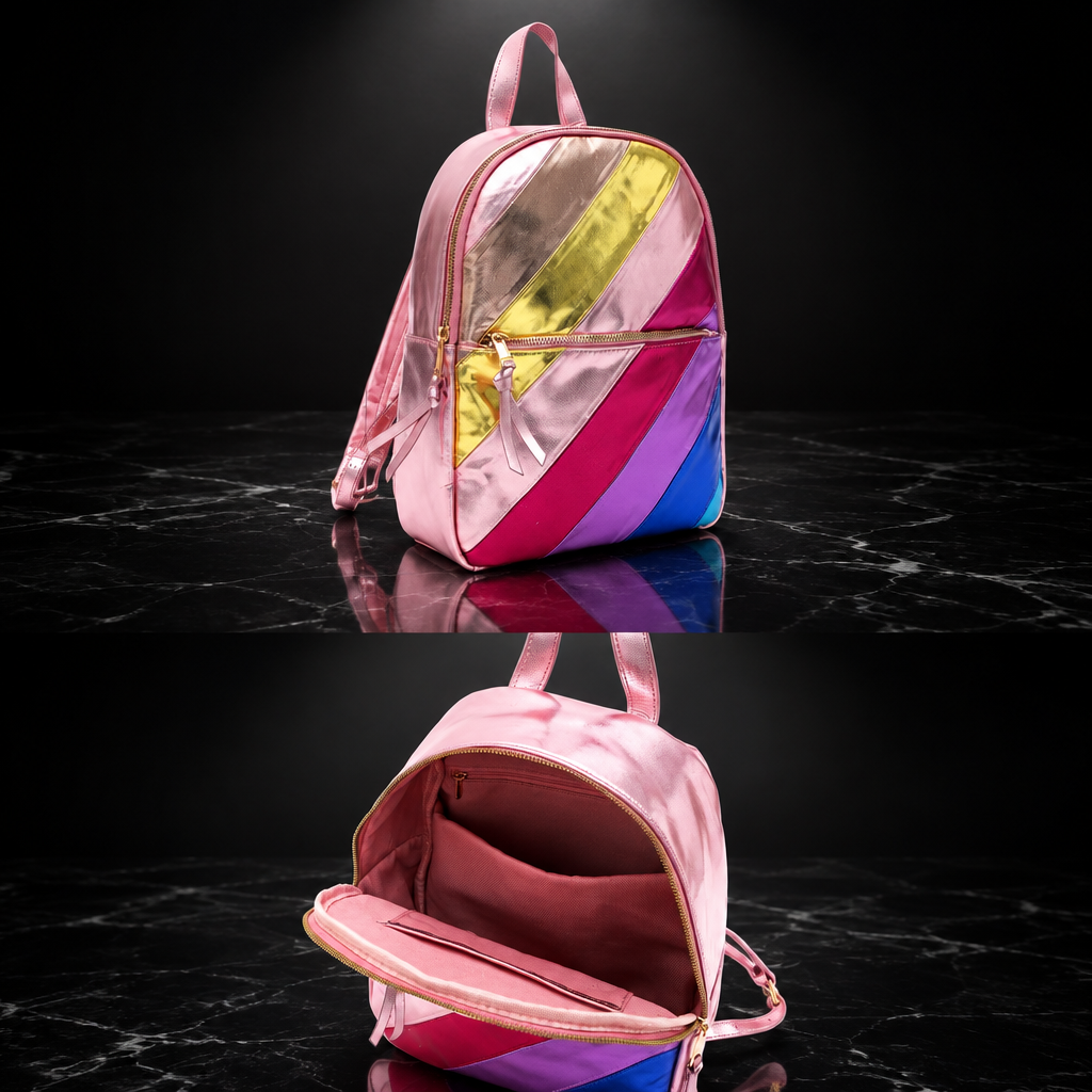 Retro Striped Backpack