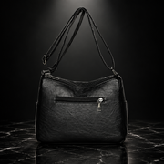 Multi Pockets Faux Leather Shoulder Bag