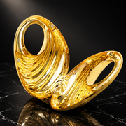 Glossy Shell-Shaped Chain Clutch