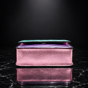 Metallic Patchwork Quilted Crossbody Bag