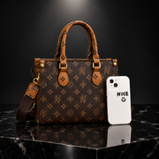 Retro Printed Convertible Handbag