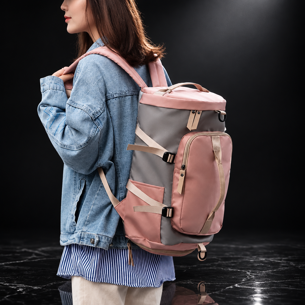 Women's Gym Bag Backpack with Shoe Compartment