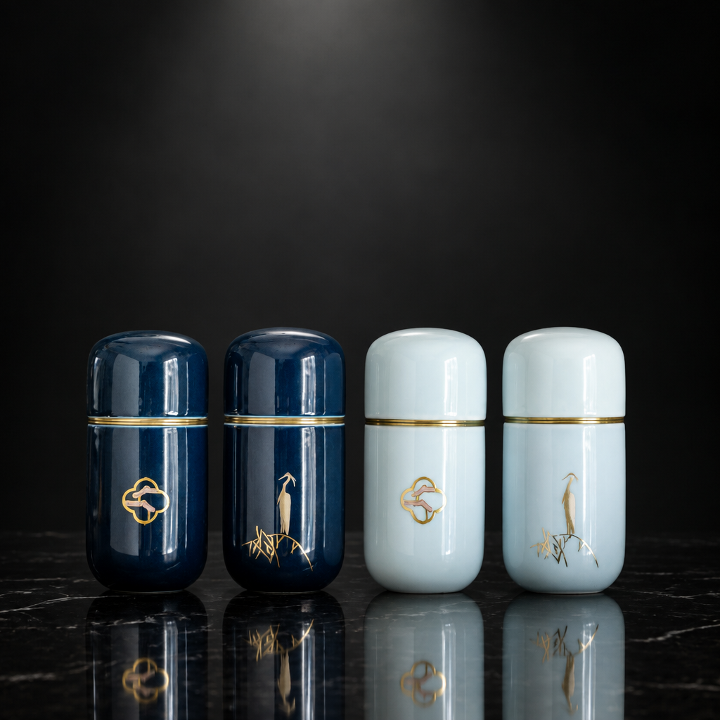 Ceramic Travel Tea Storage Jar