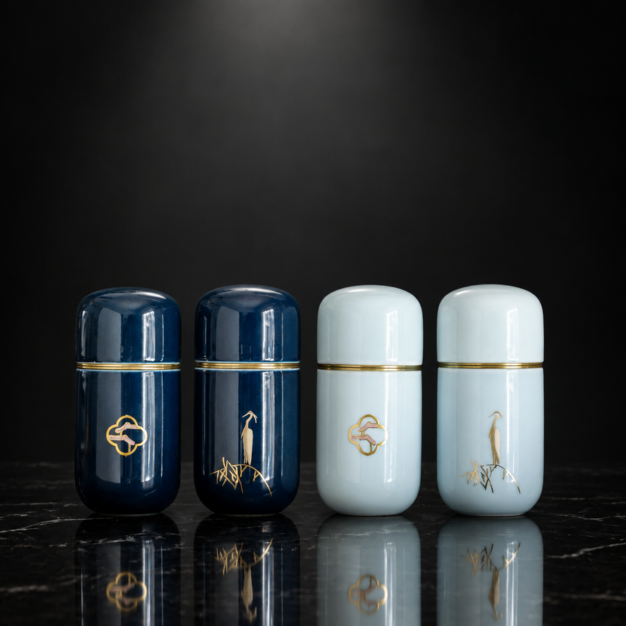 Ceramic Travel Tea Storage Jar