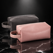 Faux Leather Travel Wash and Cosmetic Bag