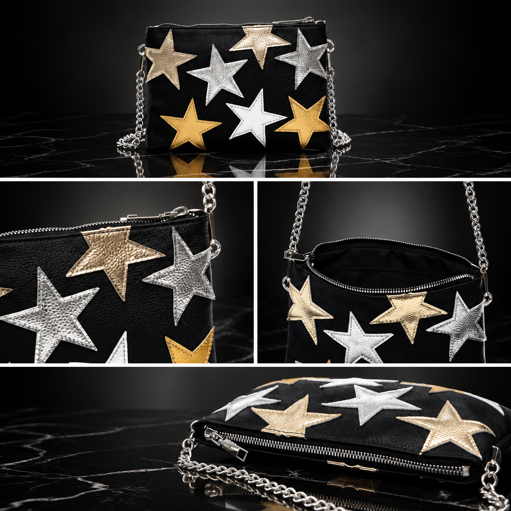 Starlight Stripe Chain Shoulder Bag