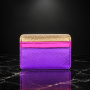 Faux Leather Metallic RFID-Blocking Wallet