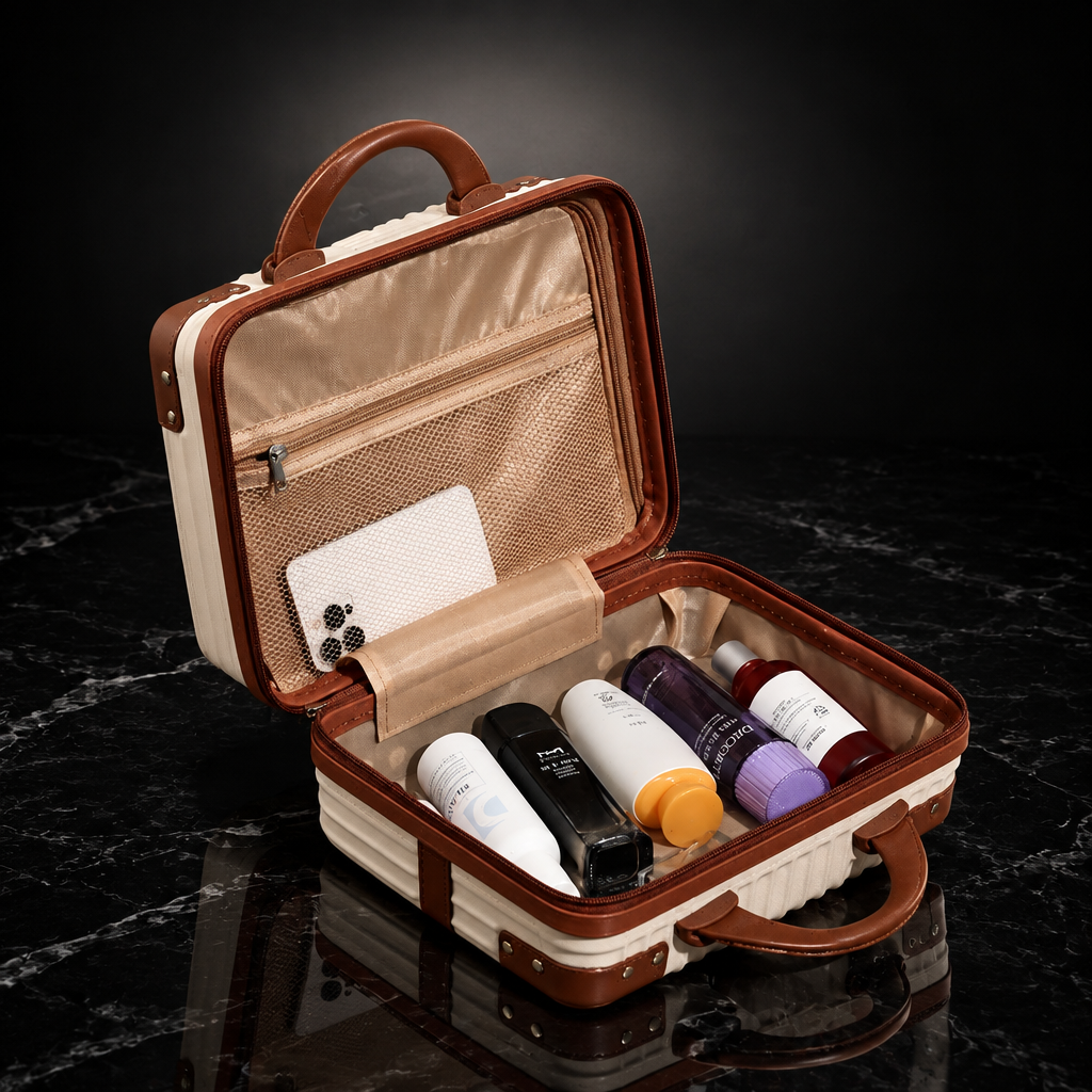 Vintage Hardshell Carry-On Storage Case, 14-inch