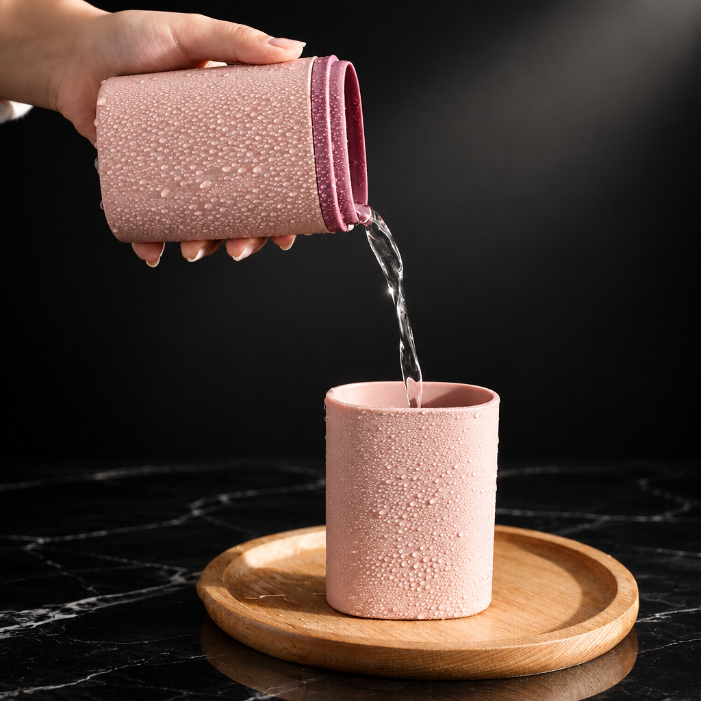 Travel Toothbrush and Cup Storage Set