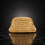 Woven Metallic Clutch Bag