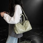 Ruched Bowling-Shape Vintage Tote