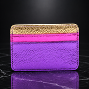 Faux Leather Metallic RFID-Blocking Wallet