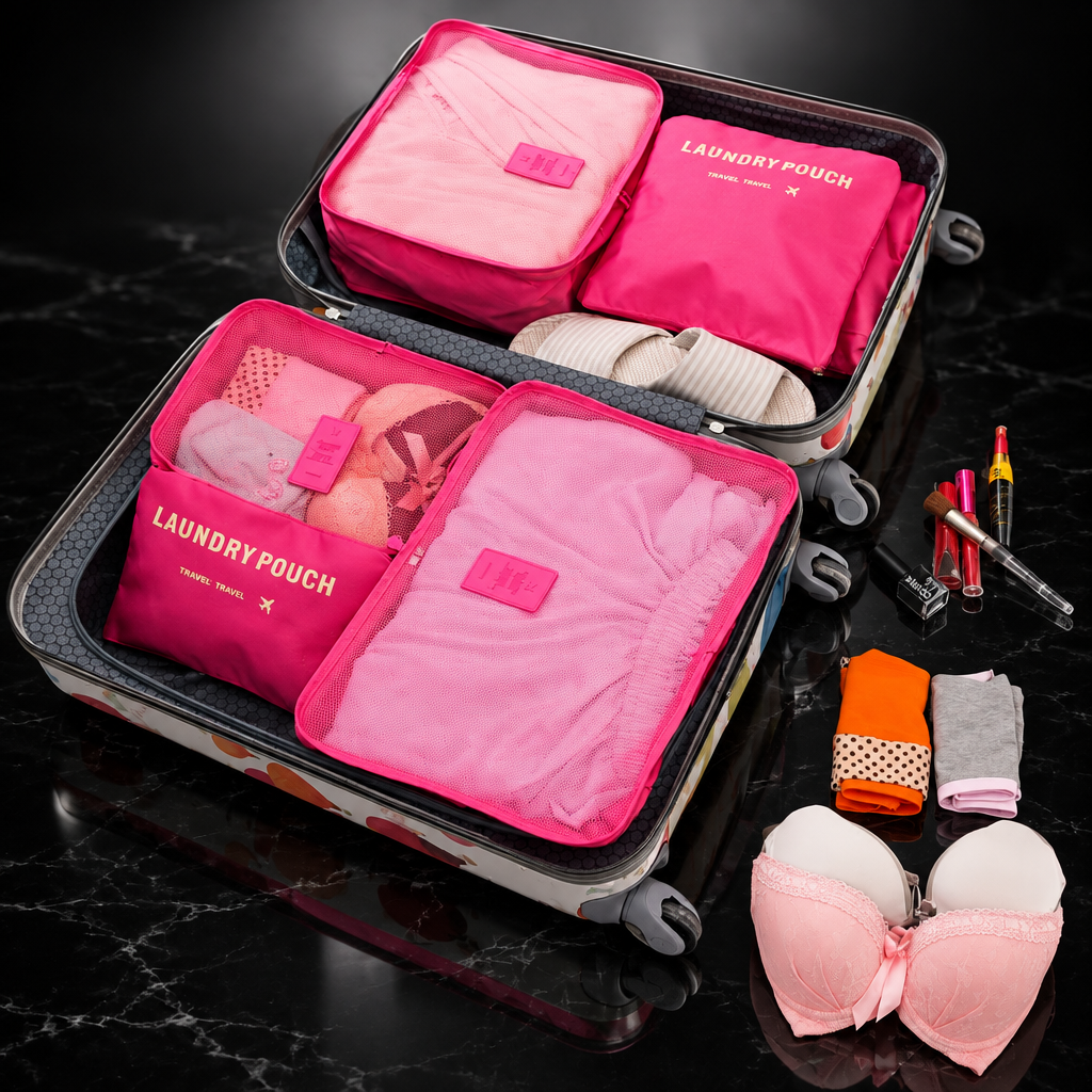 Double-Zipper Packing Cube Set, 6-Piece