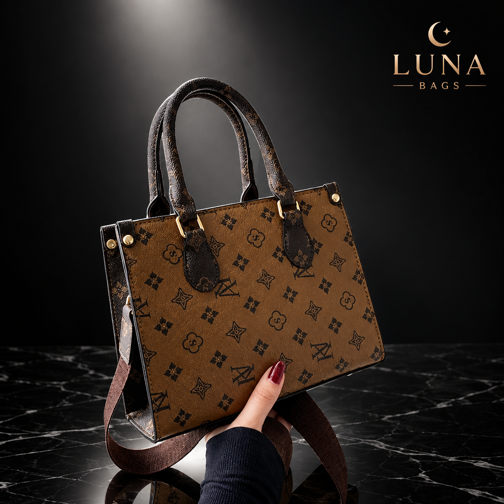 Retro Printed Convertible Handbag