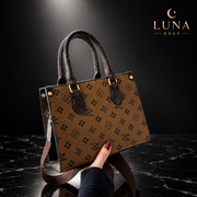Retro Printed Convertible Handbag
