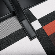 Plaid Print Large Capacity Tote Bag