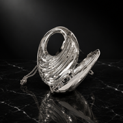 Glossy Shell-Shaped Chain Clutch