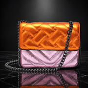 Metallic Patchwork Quilted Crossbody Bag