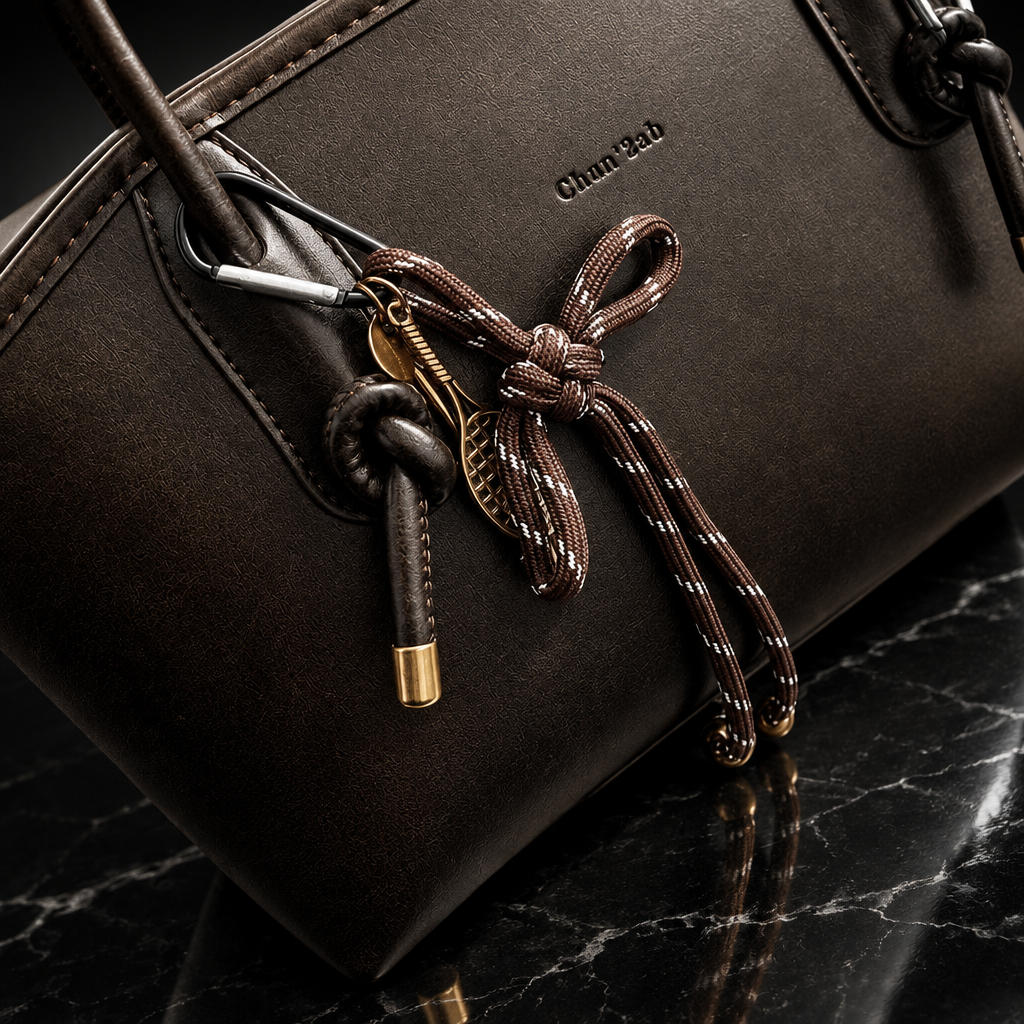 Tassel-Detail Vintage Faux-Leather Shoulder Bag