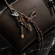 Tassel-Detail Vintage Faux-Leather Shoulder Bag
