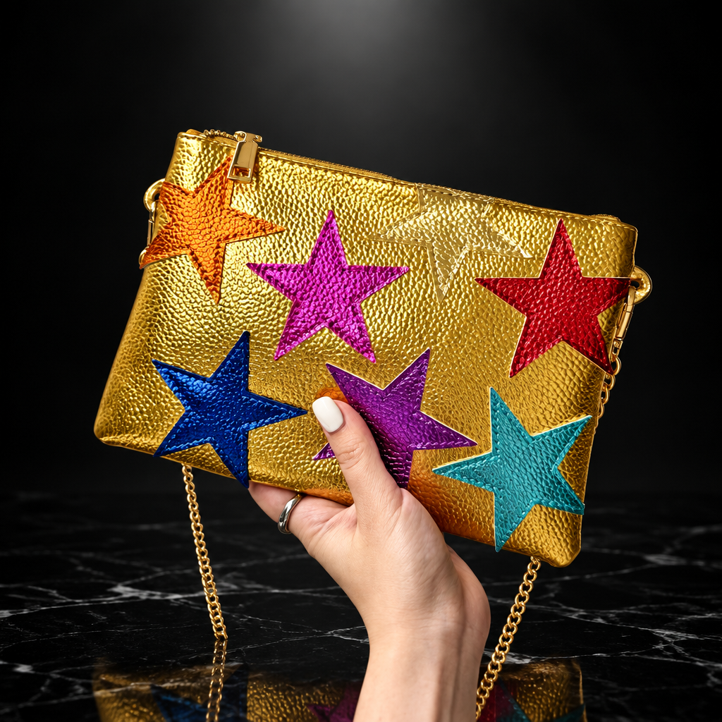 Starlight Stripe Chain Shoulder Bag