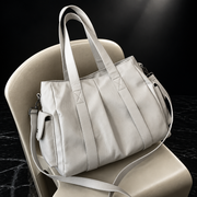Retro Faux-Leather Tote with Adjustable Strap