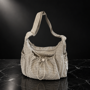Plaid Drawstring Commuter Shoulder Bag