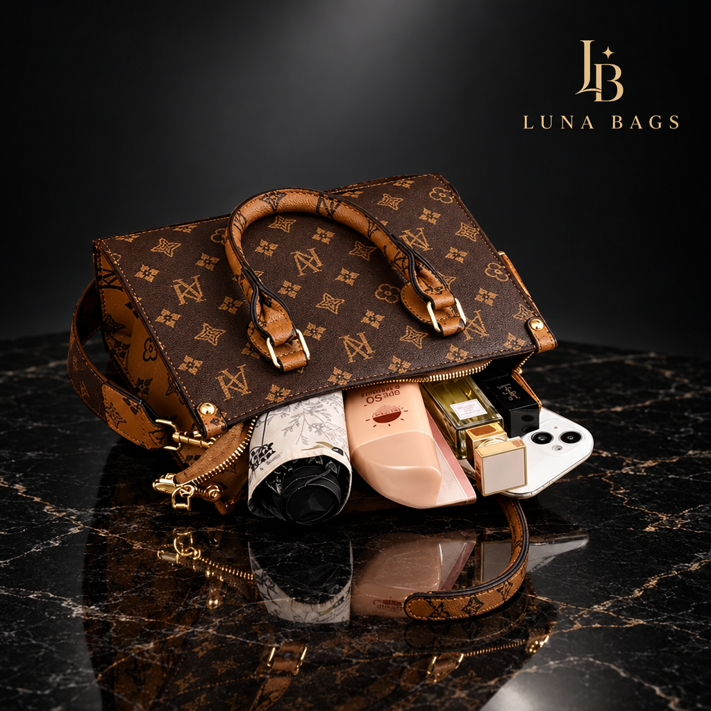 Retro Printed Convertible Handbag