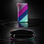Metallic Striped Phone Wallet
