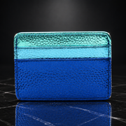 Faux Leather Metallic RFID-Blocking Wallet