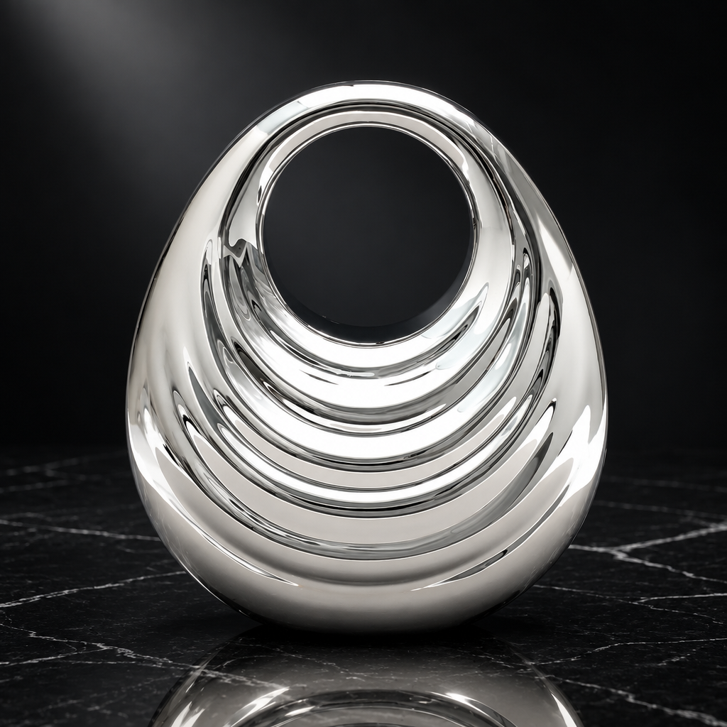 Glossy Shell-Shaped Chain Clutch