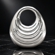 Glossy Shell-Shaped Chain Clutch