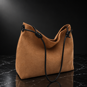 Faux-Suede Hobo Shoulder Bag