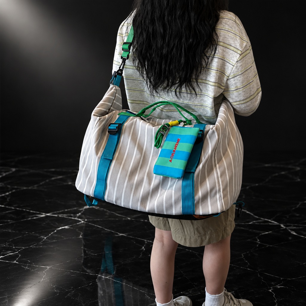 Dots & Stripes Oxford Travel Duffle