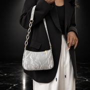 Bow Faux Leather Shoulder Bag