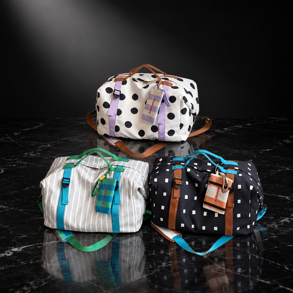 Dots & Stripes Oxford Travel Duffle