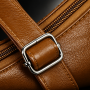 Multi Pockets Faux Leather Shoulder Bag