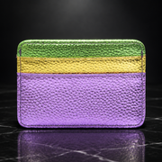 Faux Leather Metallic RFID-Blocking Wallet