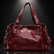Oil Wax Leather Tote Bag with 3-Way Carry