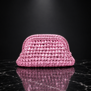 Woven Metallic Clutch Bag