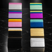 Faux Leather Metallic RFID-Blocking Wallet