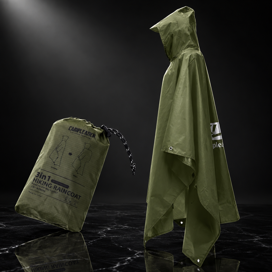 3-in-1 Outdoor Travel Rain Poncho