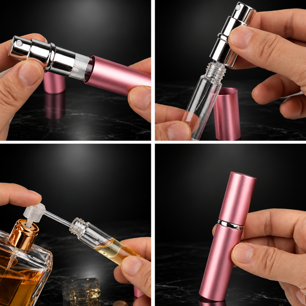 Portable Aluminum Travel Perfume Atomizer