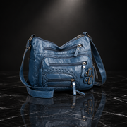 Multi Pockets Faux Leather Shoulder Bag