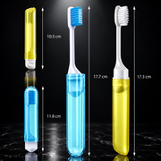Folding Travel Toothbrush, Ultra-Soft Bristles