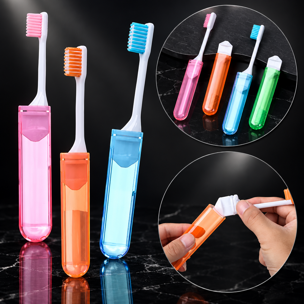 Folding Travel Toothbrush, Ultra-Soft Bristles