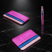 Faux Leather Metallic RFID-Blocking Wallet