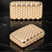 Gold Honeycomb Evening Minaudiere