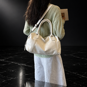Ruched Bowling-Shape Vintage Tote