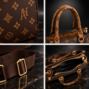 Retro Printed Convertible Handbag